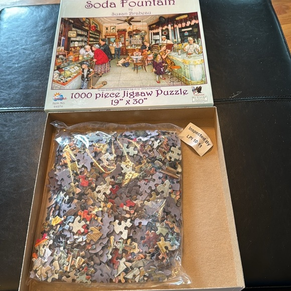Jigsaw Puzzle, “Soda Fountain” Susan Brabeau 1000 piece - never opened - Picture 2 of 3